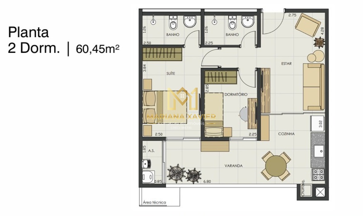 Apartamento, 2 quartos, 60 m² - Foto 18
